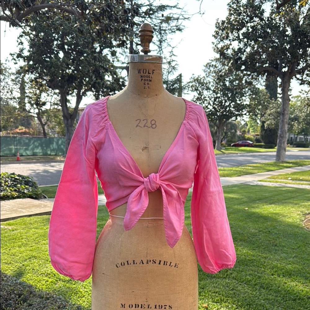 Wilfred Tie-Front Blouse - size S
